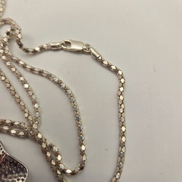 Cultured Freshwater Pearl (8mm) Cubic Zirconia 18" Pendant Necklace Sterling Sil - Picture 5 of 5